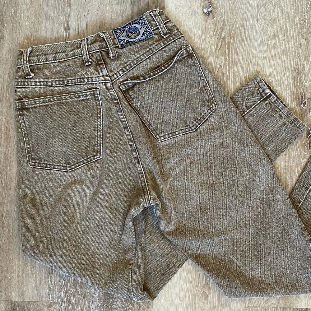 Vintage High-Waisted Light Brown Jeans